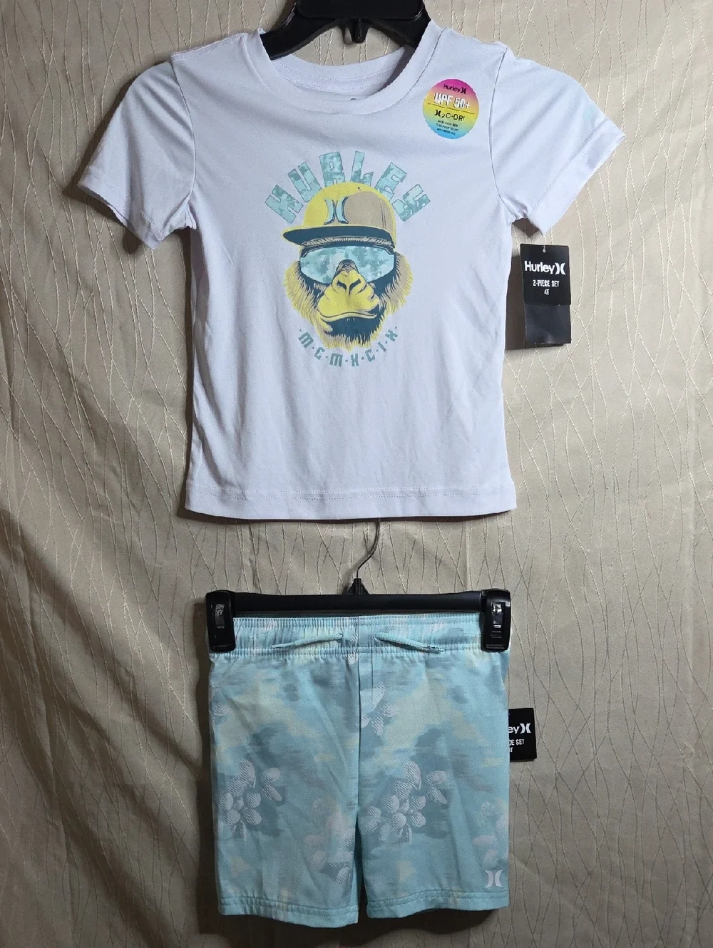 Hurley Kids Graphic Tee & Blue Swim Shorts‎ Set